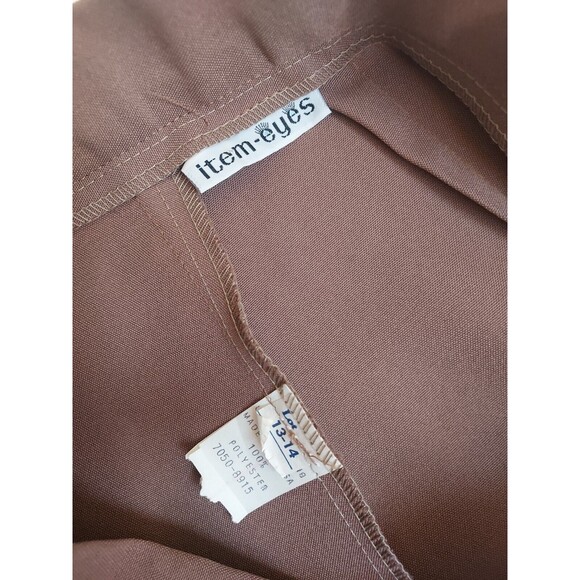 NWT Vintage Item Eyes Brown Hi Waist Pleated Straight Leg Dress Pants Size 13/14 - Picture 6 of 8